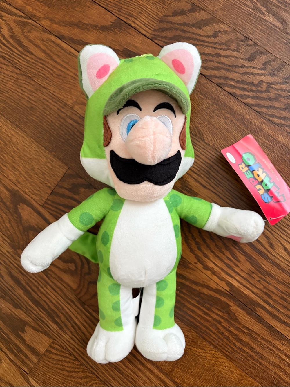 Super Mario Bros Luigi in Green Cat Suit Plush 2022 with Tag
